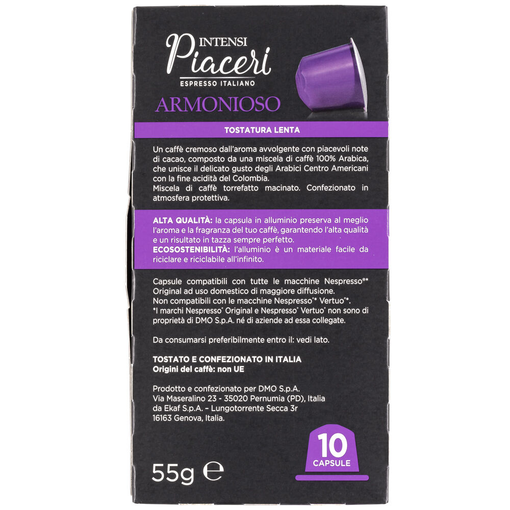 Intensi Piaceri Caffé Armonioso Intensità 9 10 Capsule, , large