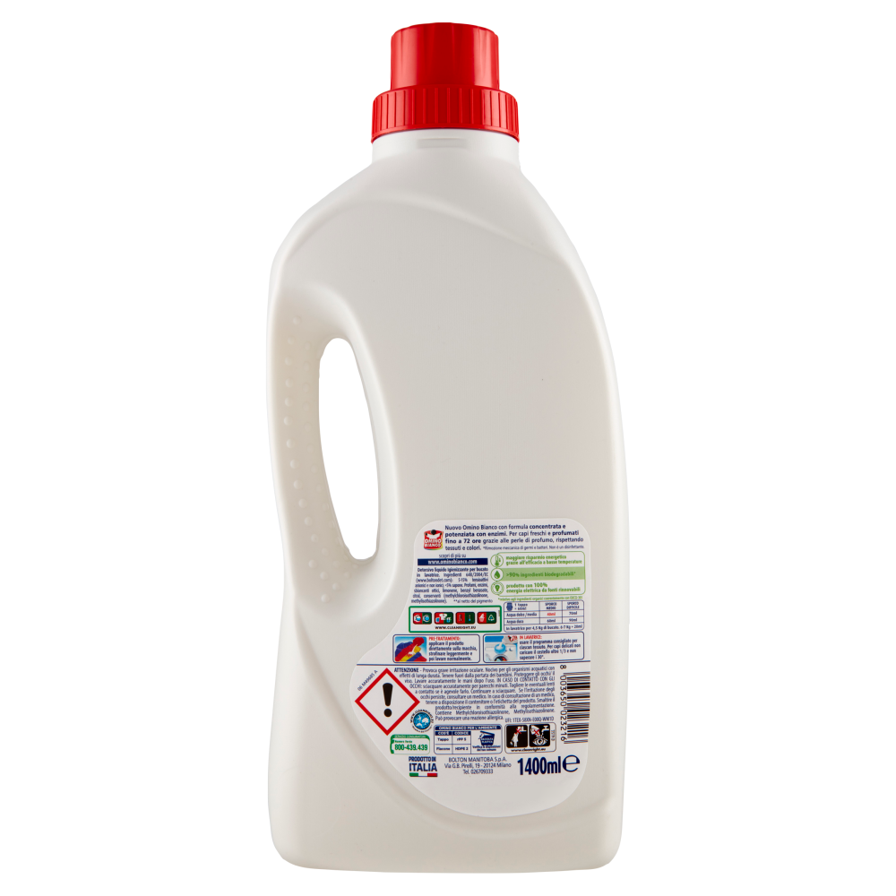 Omino Bianco Detersivo Lavatrice Liquido Igienizzante 35 Lavaggi 1400 ml, , large