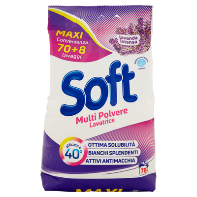 Soft Detersivo Lavatrice Lavanda  70+8 Misurini