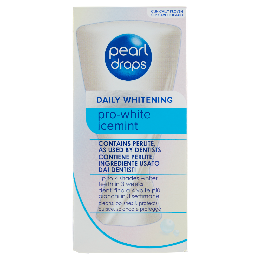 6pz PEARL DROPS dentifricio sbiancante Daily Whitening pro-white icemint 50ml - Immagine 3