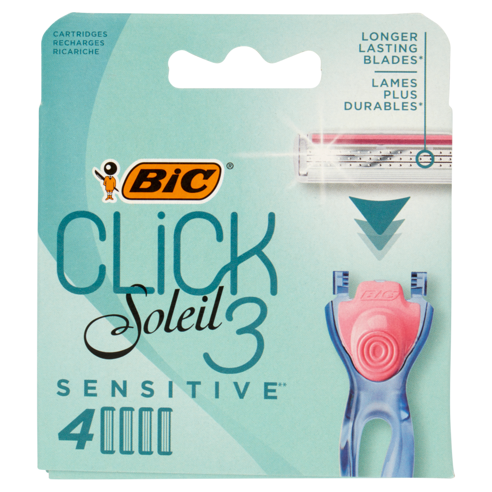 Bic Click Soleil 3 Sensitive 4 Ricariche, , large