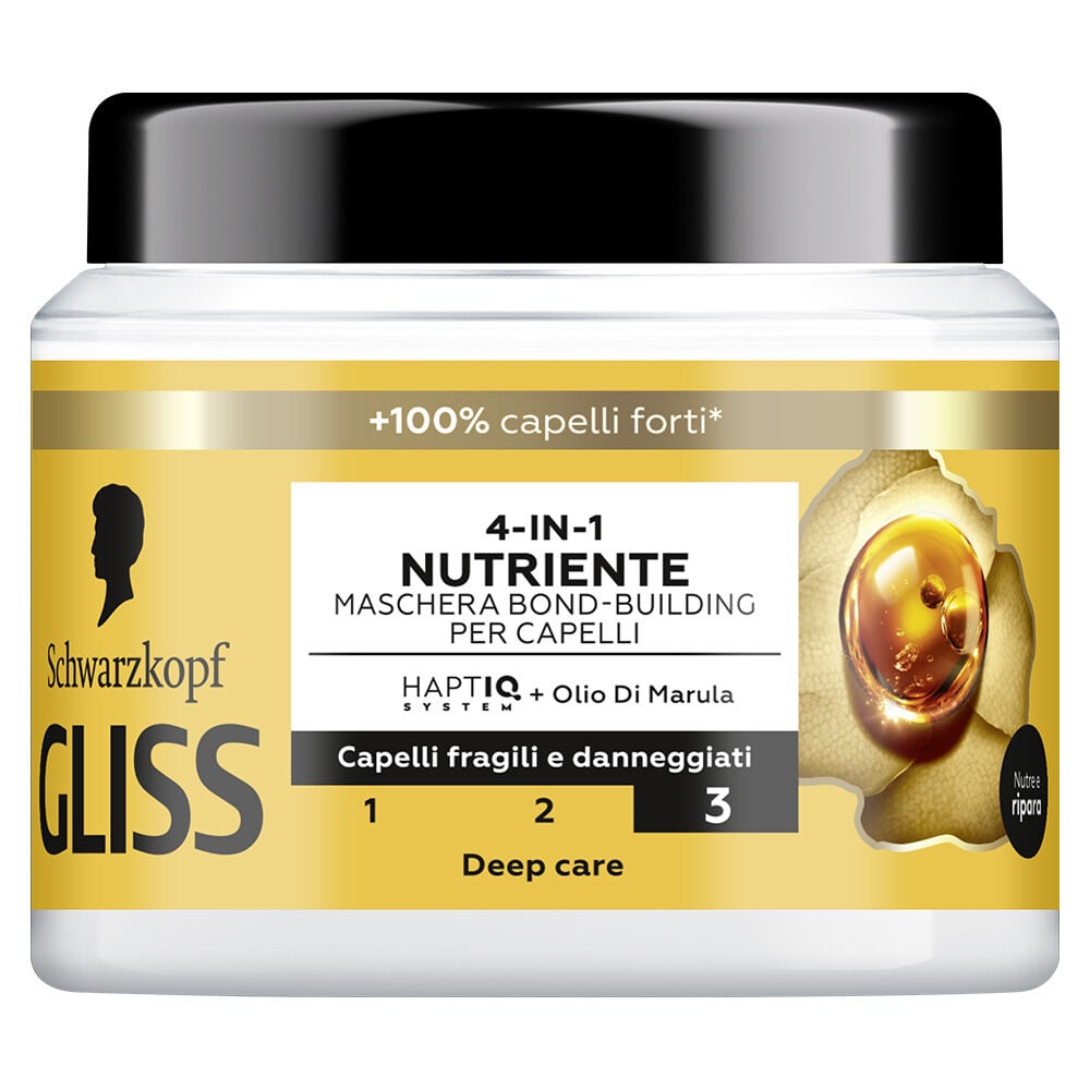 Gliss Schwarzkopf Maschera 4-in-1 Nutriente Bond-Building 400 ml - -