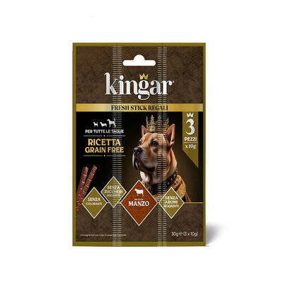 Kingar Dog Snack 3x10g Manzo