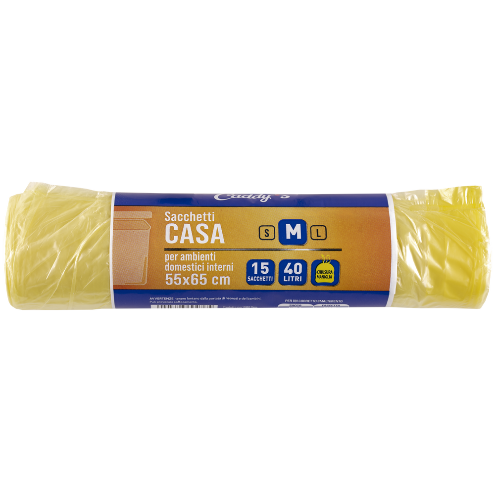 Caddy's Sacchetti M Giallo 55x65 15 Pezzi, , large