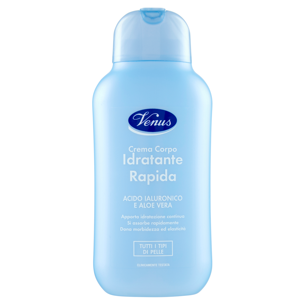 Venus Crema Corpo Idratante Rapida Tutti i Tipi di Pelle 250 ml - -