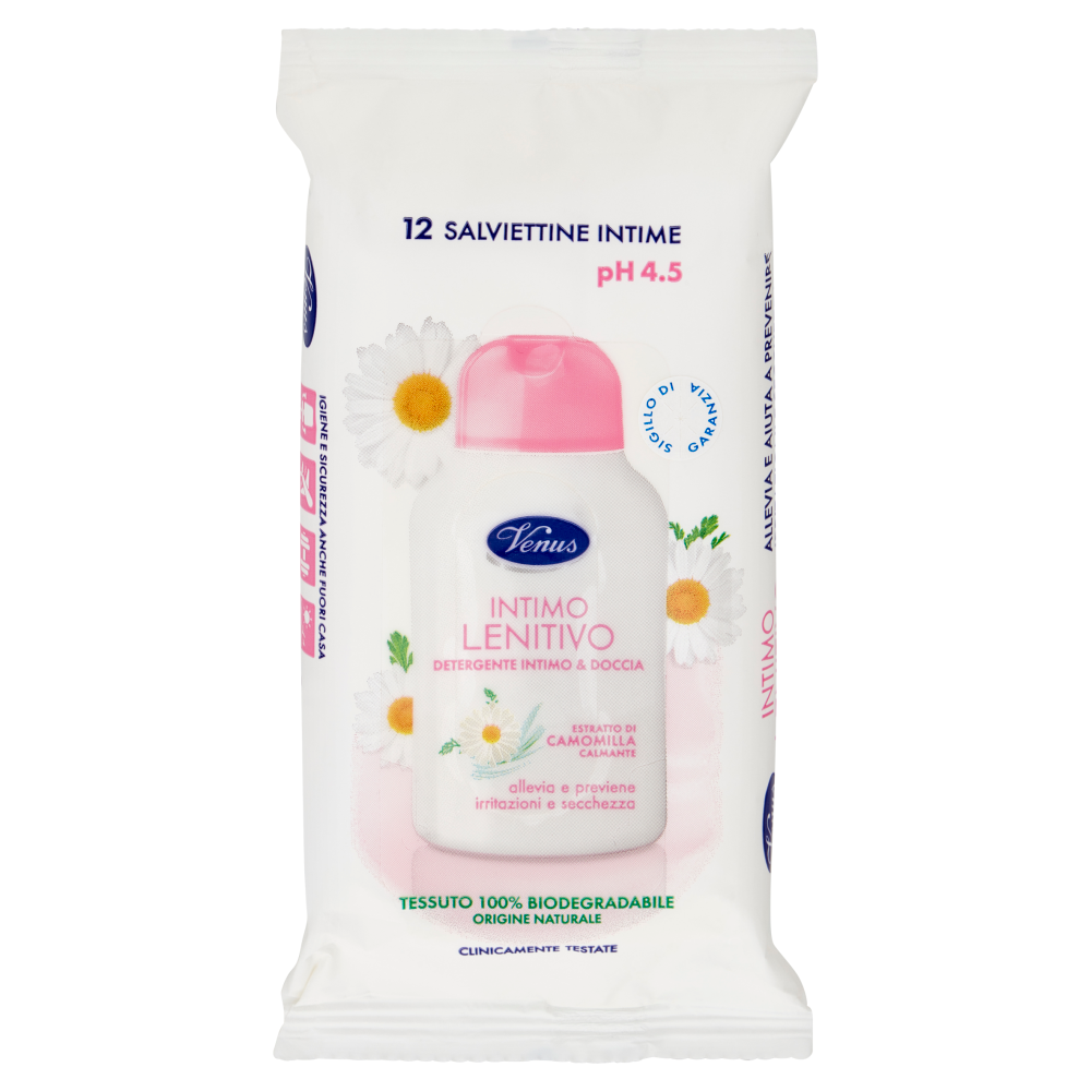 Venus Intimo Lenitivo Salviettine Intime 12 Pezzi, , large