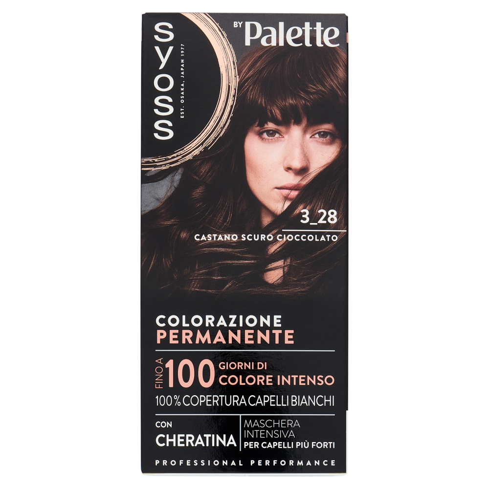 Syoss By Palette Colorazione Permanente 3.28 Castano Scuro Cioccolato, , large