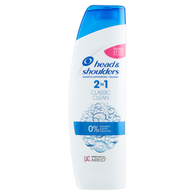 Head & Shoulders Classic Clean 2in1  Antiforfora Shampoo e Balsamo per Capelli 225 ml