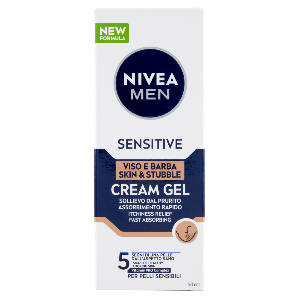 Nivea Men Sensitive Cream Gel Viso e Barba 50 ml, , large
