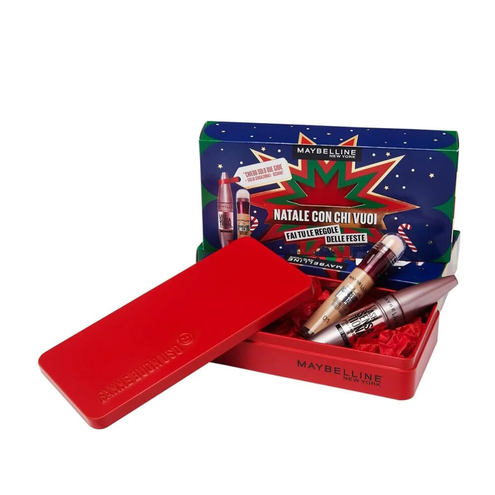 Maybelline Set Mascara Ciglia Sensazionali + Il Cancella Et&agrave; Correttore, , large