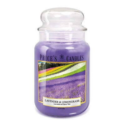 Aladino Candela Profumata Giara Grande Lavanda e Camomilla 100h	