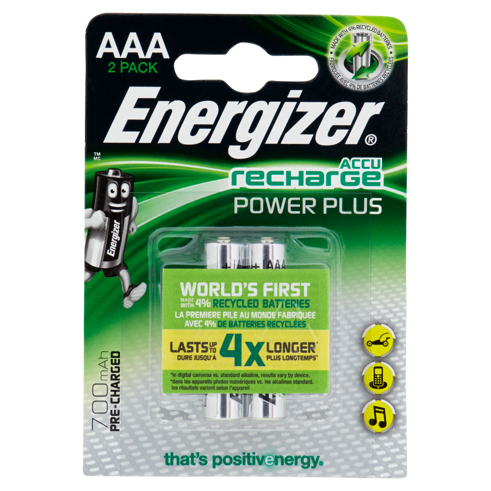 Energizer Power Plus AAA 2 Batterie Ministilo, , large image number null