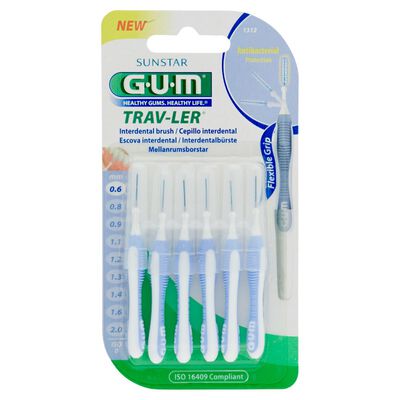 Gum Trav-Ler Scovolino Interdentale 0.6 mm 6 Pezzi