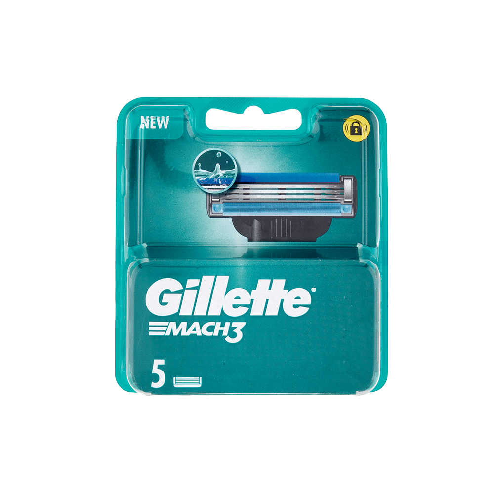 Gillette Mach3 Lame Standard x5 Ricariche, , large