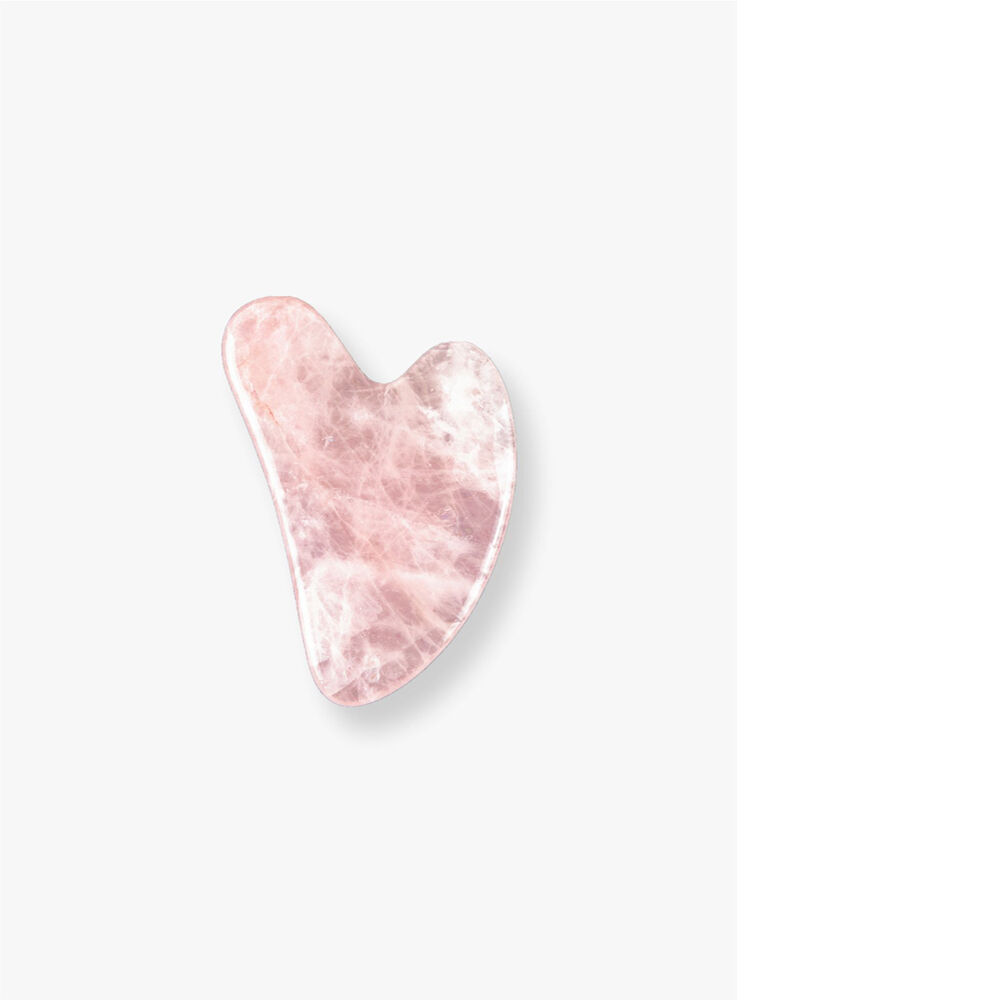 Royal Beauty Rose Quartz Gua Sha Tool Viso Cuore - --image