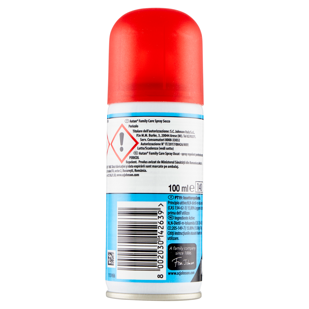 Autan Family Care Insetto Repellente Spray Secco 100 ml, , large