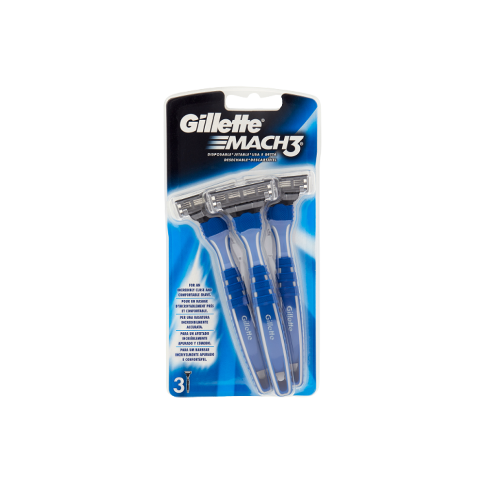 Gillette Mach3 Rasoio da Uomo Usa e Getta 3 Rasoi - -