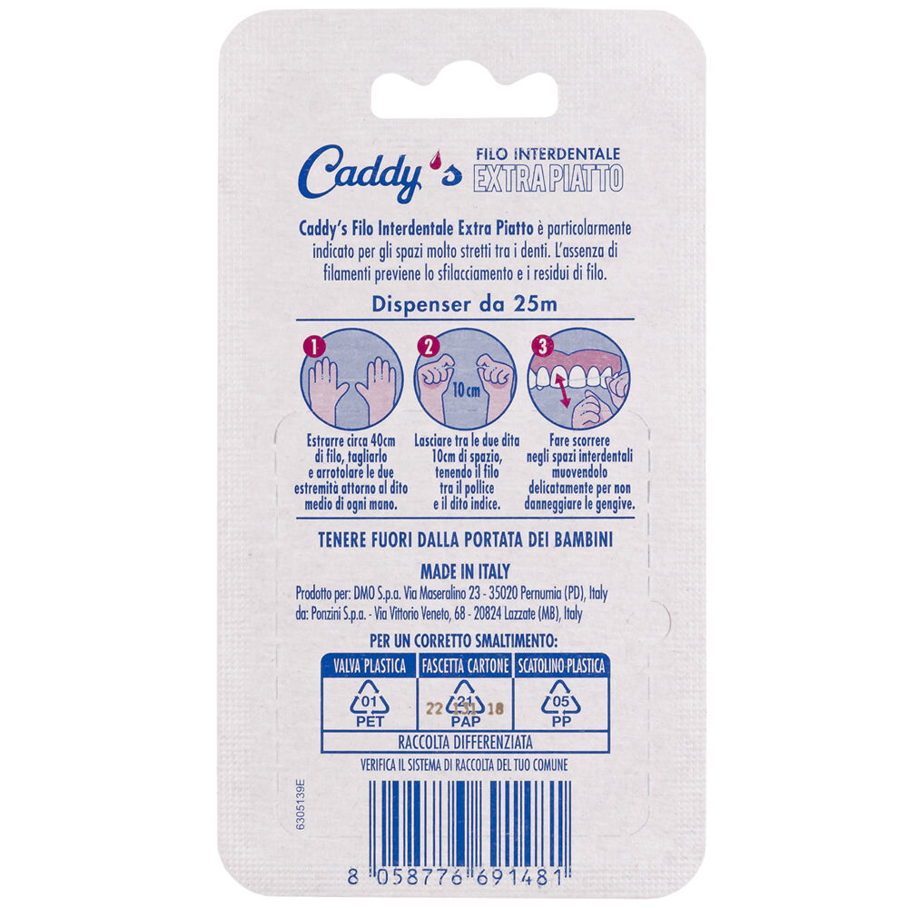 Caddy's Filo Interdentale Extra Piatto 25 m, , large