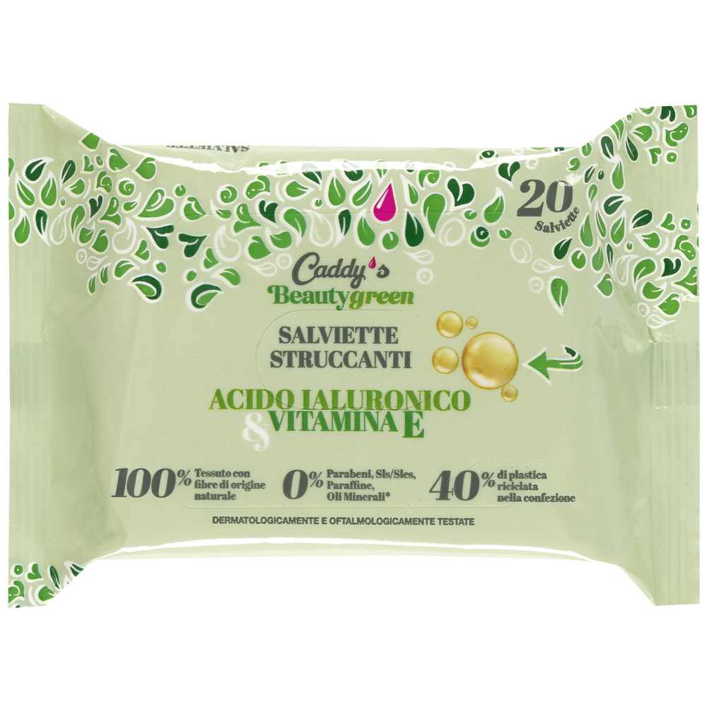 Caddy&rsquo;s Beauty Green Salviette Struccanti 20pz, , large