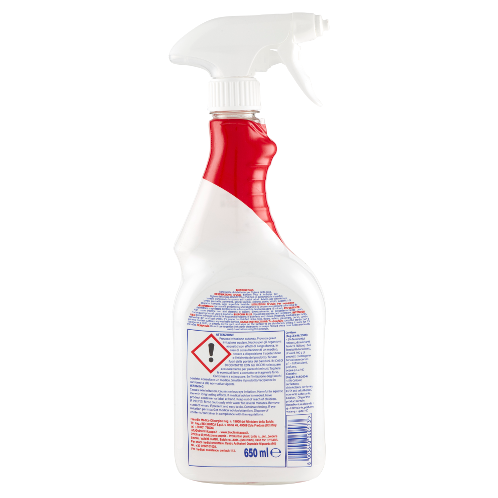 Bioform Plus Disinfettante Detergente 650 ml, , large