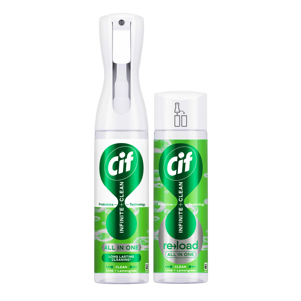 Cif Infinite Clean Ricarica Spray Multiuso Lime & Fiori Bianchi 870 ml - -