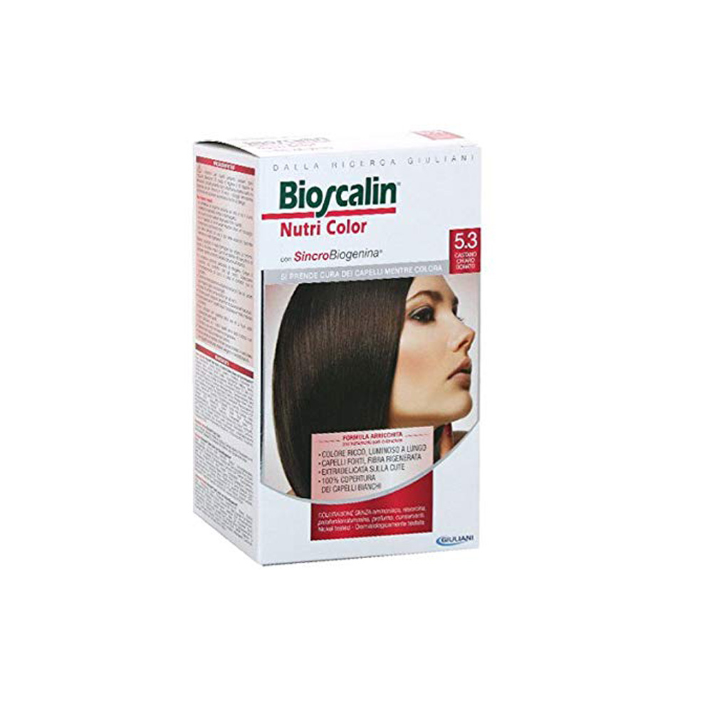 Bioscalin Nutri Color Colorazione Permanente Castano Chiaro Dorato N.5.3, , large