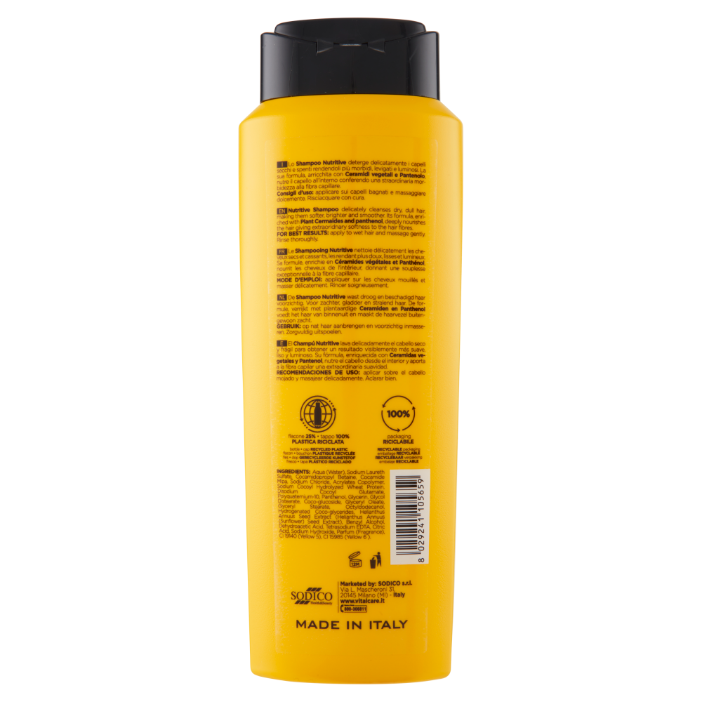 Vitalcare Professional Nutritive Shampoo Capelli Secchi e Sfibrati 500 ml, , large