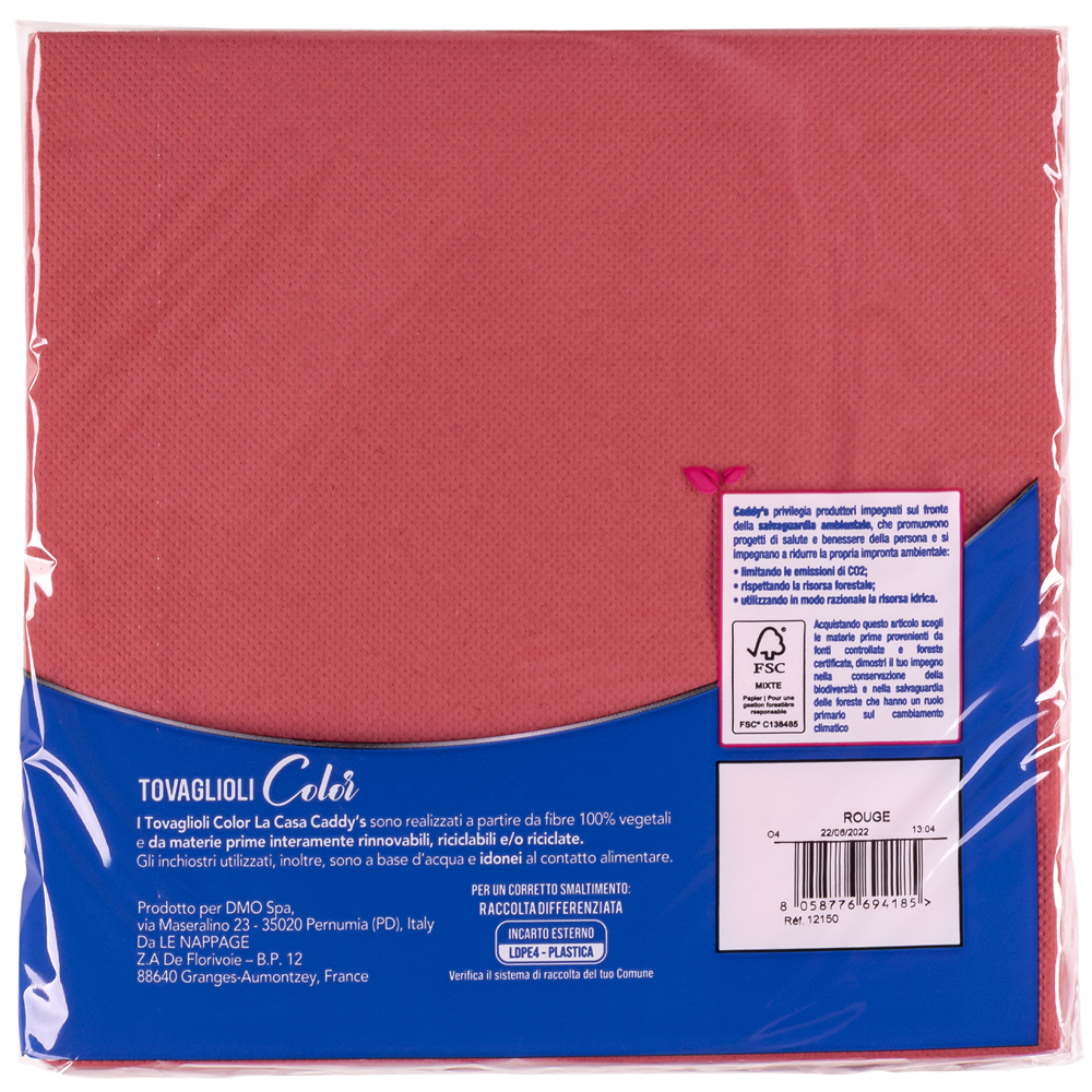 Caddy's Tovaglioli 38x38 Rosso 30 Pezzi, , large