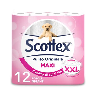 Scottex Pulito Originale Maxi XXL 12 Rotoli,  Scottex Pulito Originale Maxi XXL 12 Rotoli