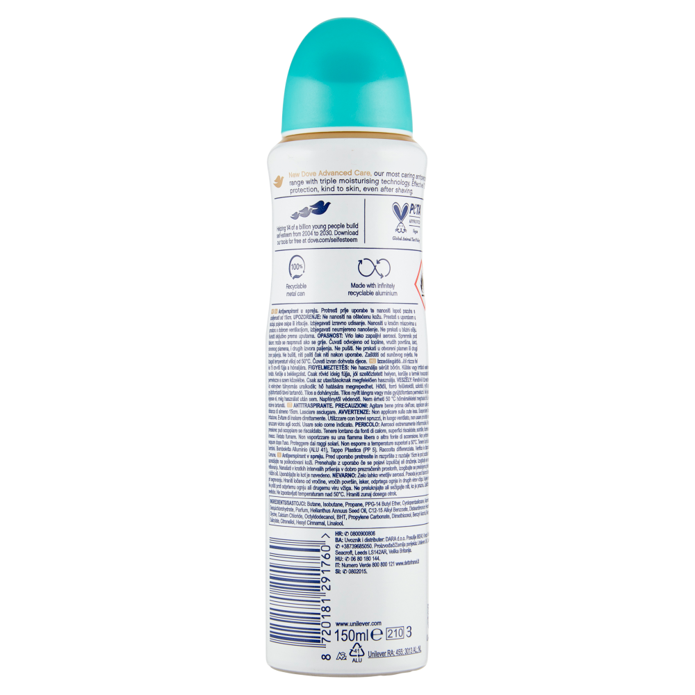 Dove Deodorante Advanced Care Pera&Aloe Spray 150ml, , large