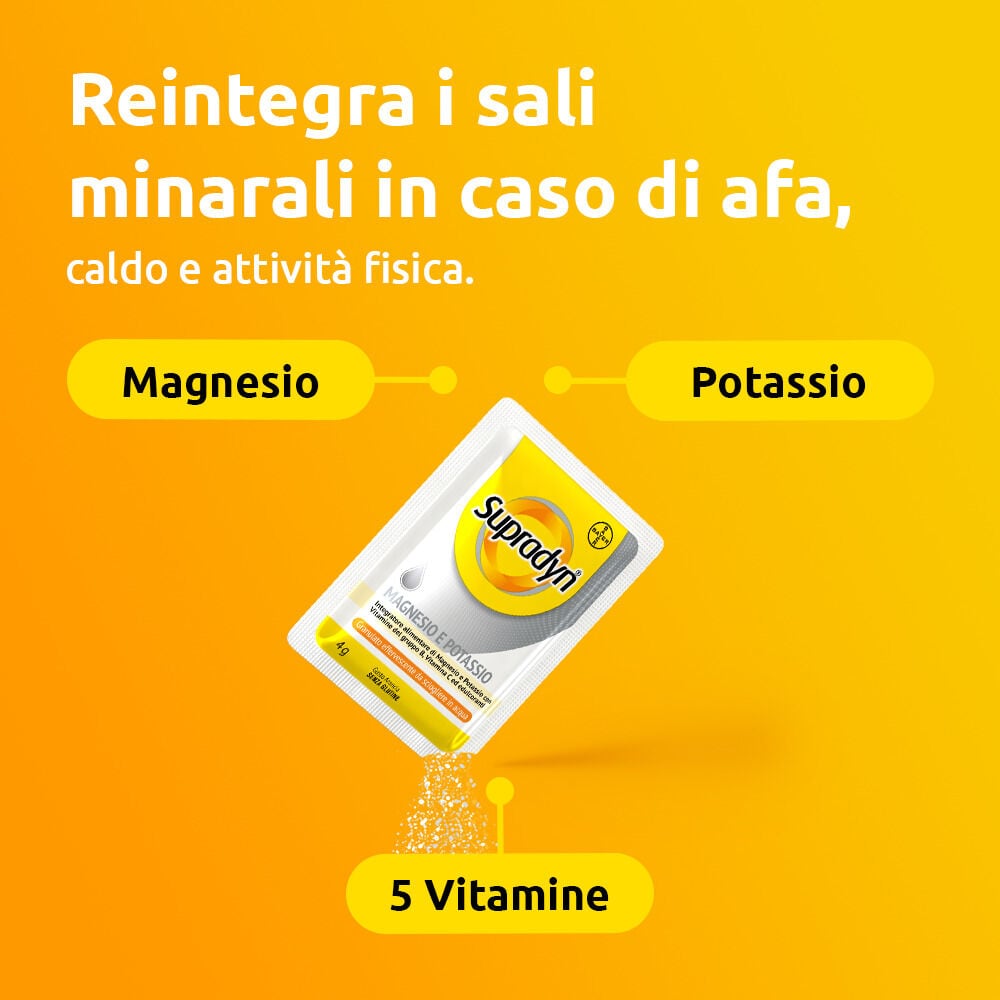 Supradyn Magnesio e Potassio Integratore di Vitamine B C e Minerali 24 Buste Effervescente, , large
