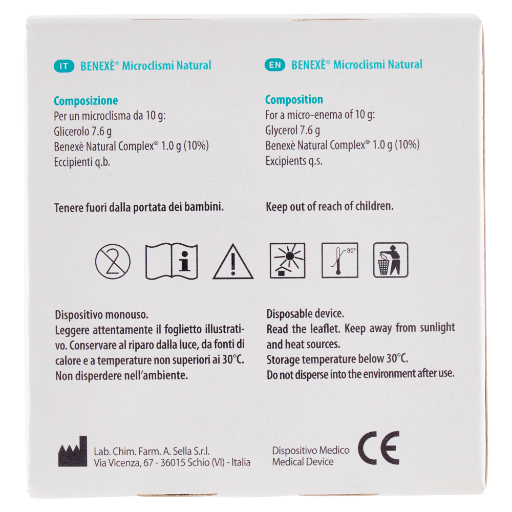 Benex&egrave; Natural Intestino Adulti 6 Microclismi, , large