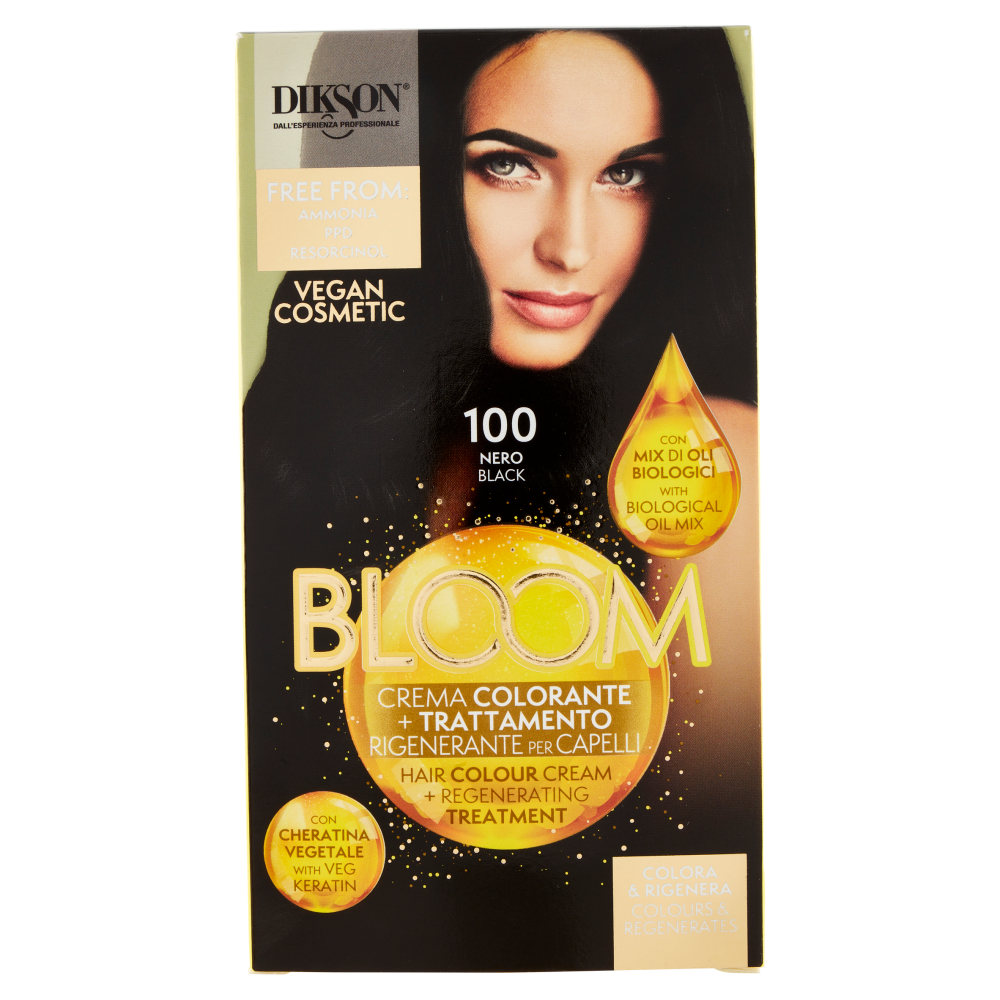 M.Dikson Bloom crema colorante per capelli 100 nero - -
