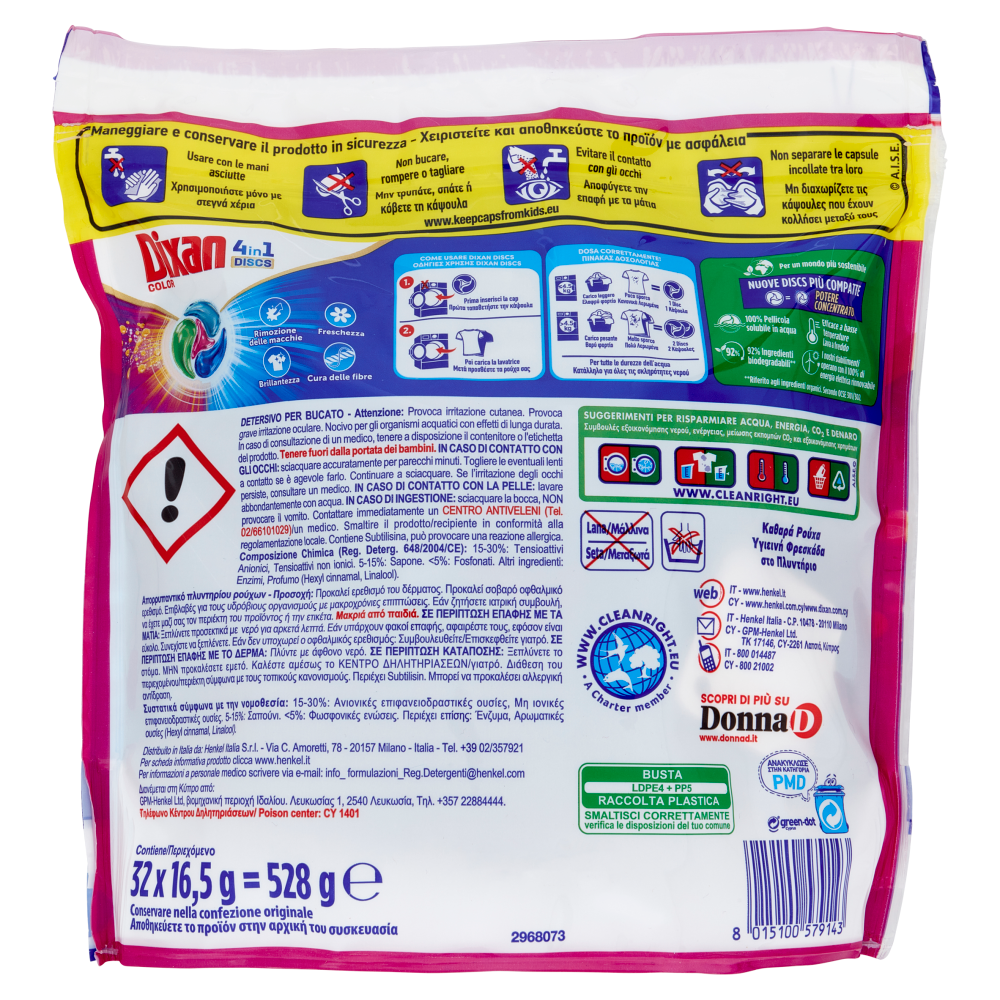 Dixan Discs Color 32 Pz	, , large