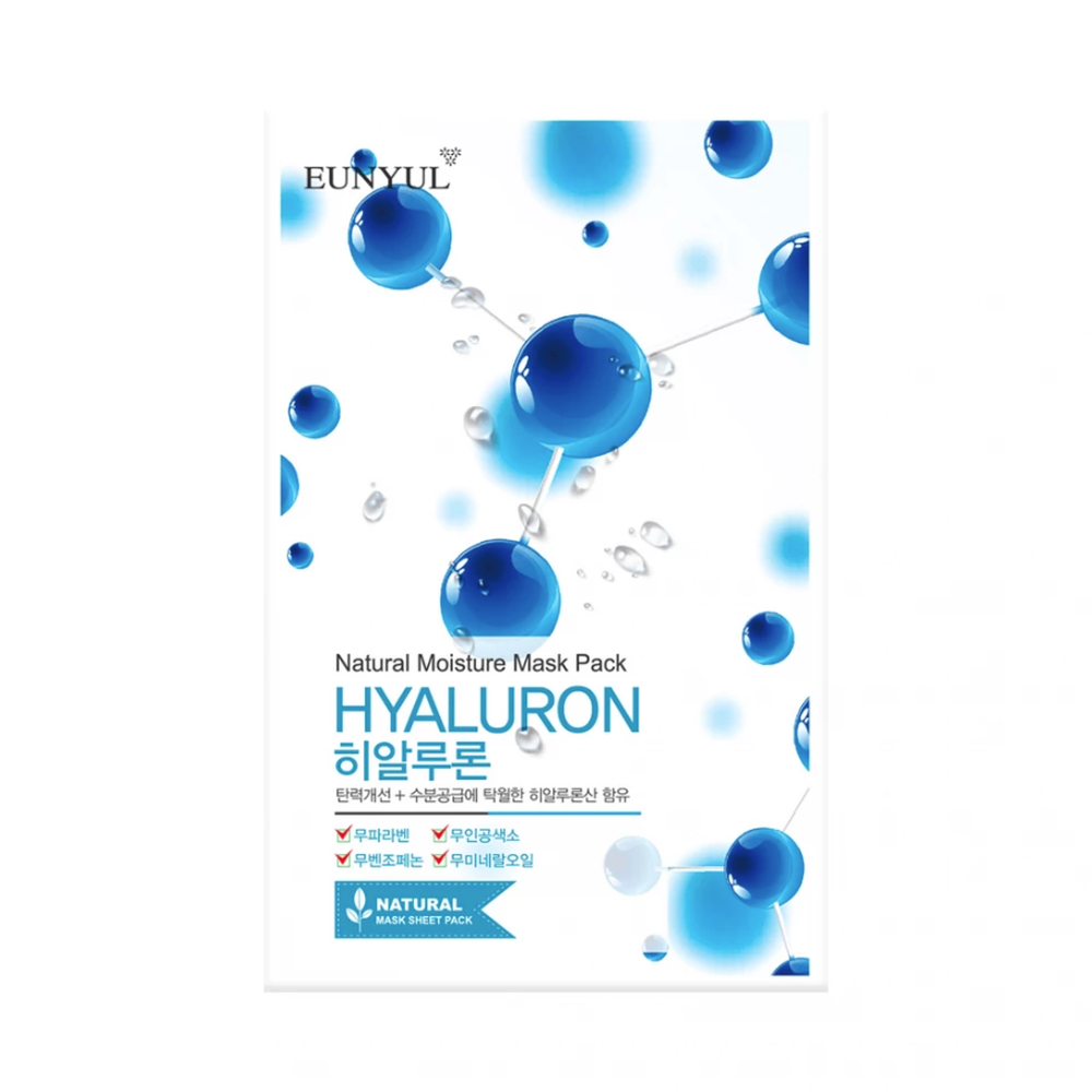 Eunyul Hyaluronic Natural Moisture Sheet Mask Maschera Viso Idratante 22 ml, , large