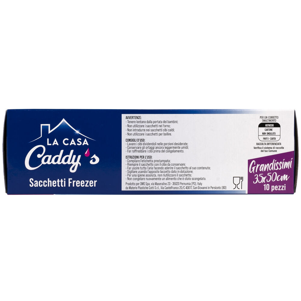 Caddy's Sacchetti Freezer Grandi 35X50 10 Pezzi, , large