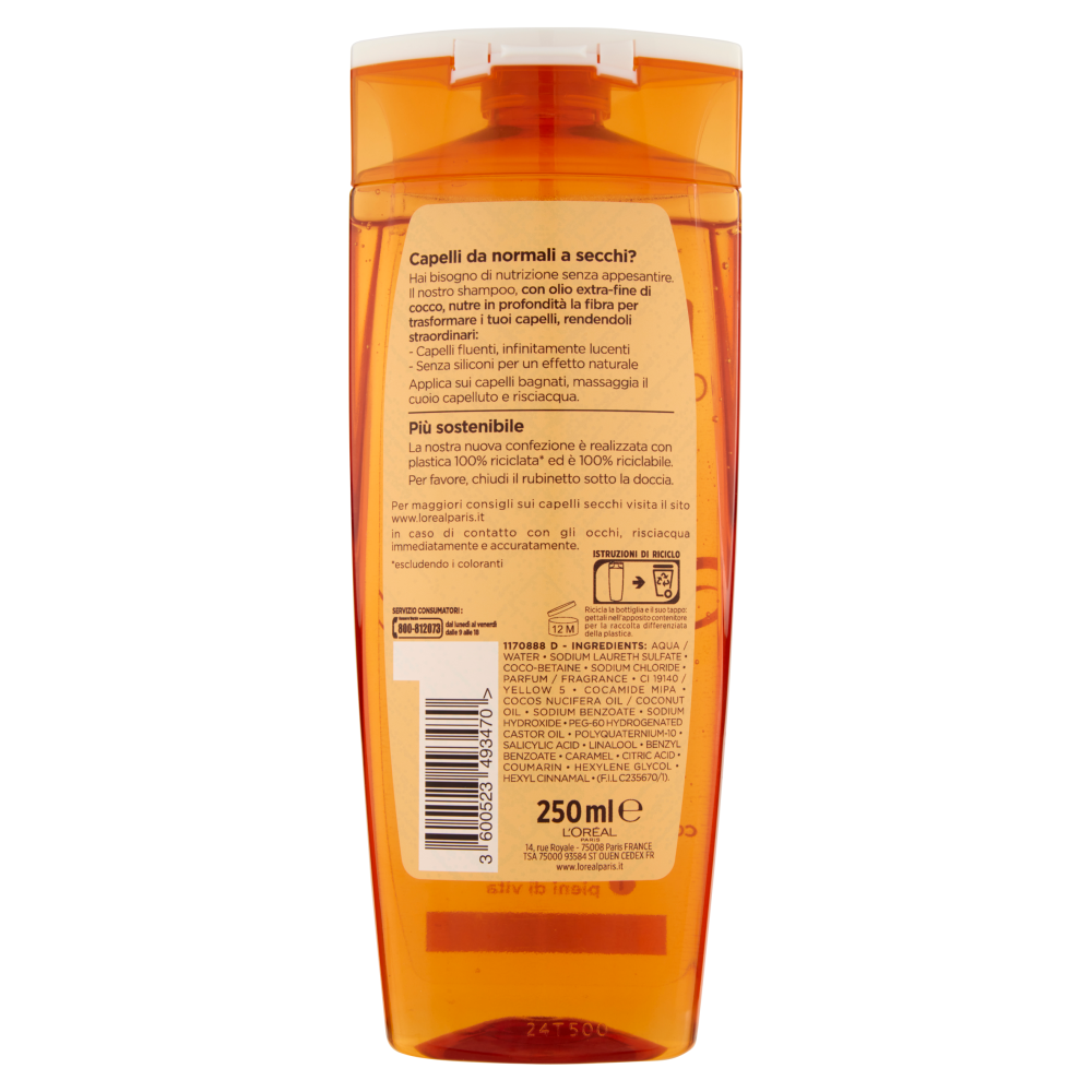 Elvive Olio Fine di Cocco Shampoo 250 ml, , large