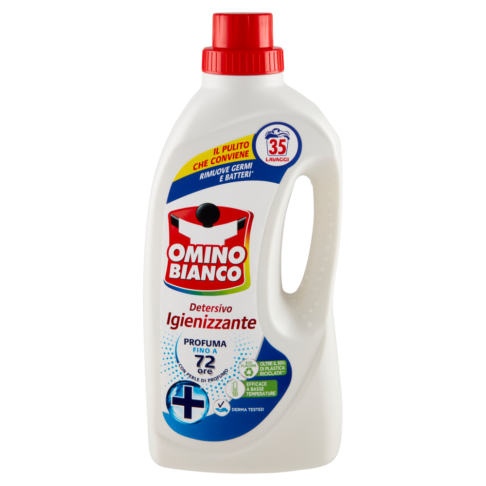 Omino Bianco Detersivo Lavatrice Liquido Igienizzante 35 Lavaggi 1400 ml - -