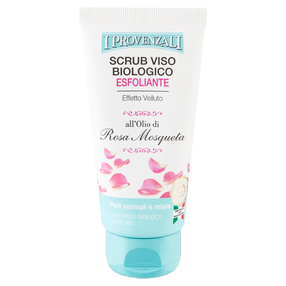 I Provenzali Scrub Viso Biologico Esfoliante all'Olio di Rosa Mosqueta 75 ml - -