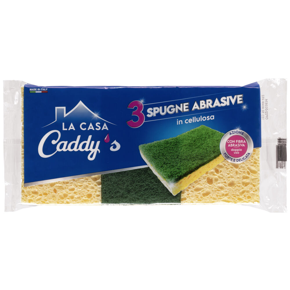 Caddy's Spugne Abrasive in Cellulosa 3 Pezzi, , large