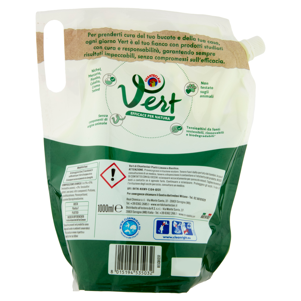 Chanteclair Vert Refill Piatti Limone e Basilico 1000 ml, , large