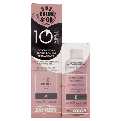 Alama SOS Colorazione Permanente e Rivelatore in Crema 1.0 Nero 90ml