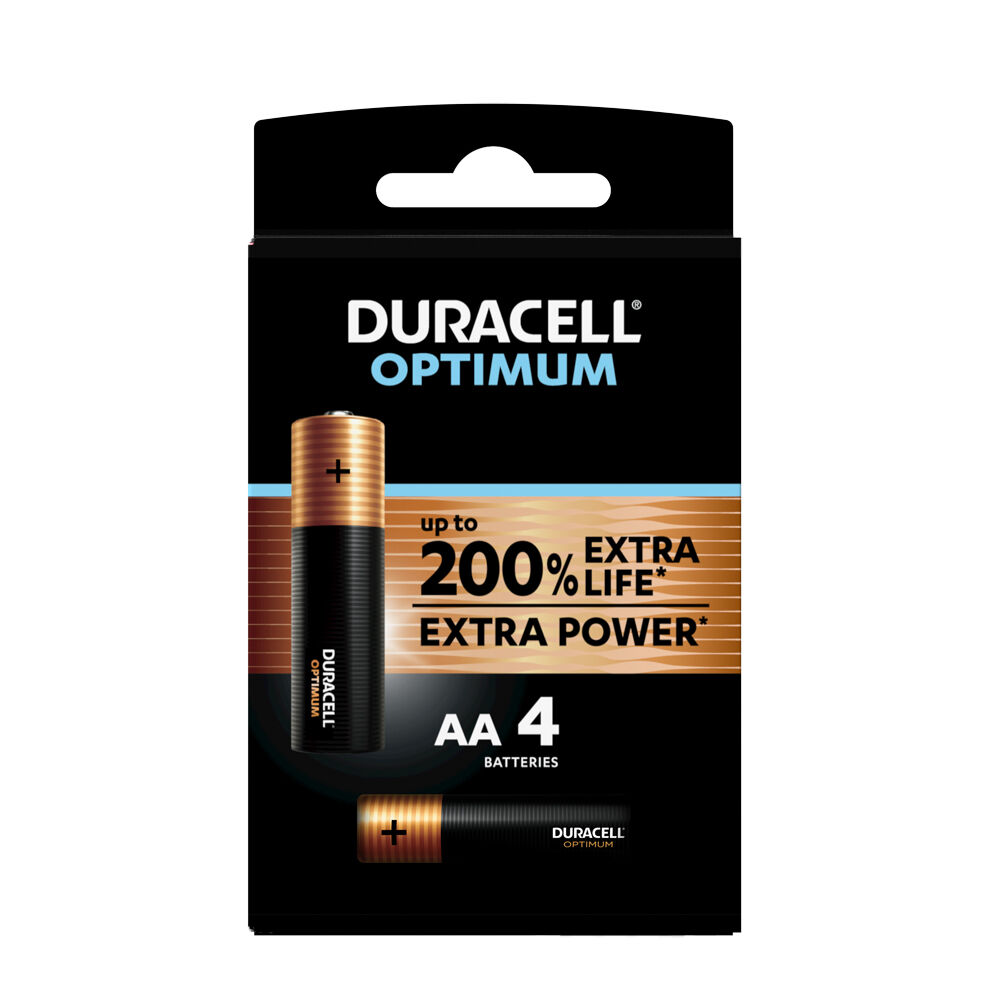 Duracell Optimum AA 4 Batterie, , large