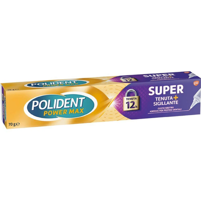 Polident Super Tenuta + Comfort Adesivo per Protesi Dentale Tenuta Giornaliera 70 g