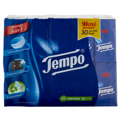Tempo Fazzoletti 30 Pacchetti