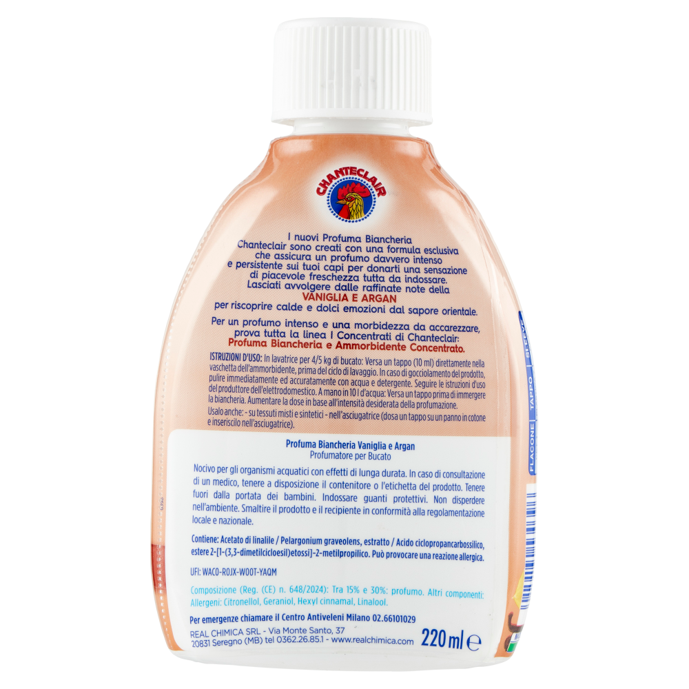 Chanteclair i Concentrati Vaniglia e Argan Profuma Biancheria 220 ml, , large