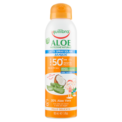 Equilibra Aloe Latte Spray Solare Bambini Spf 50 150 ml