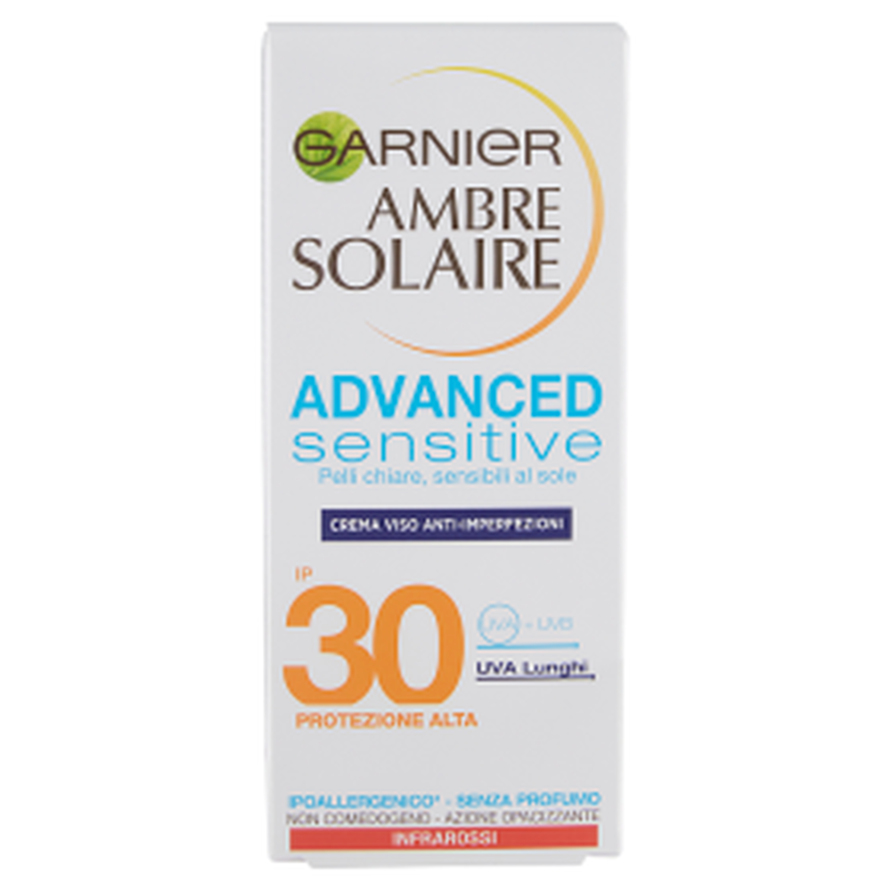 Ambre Solaire Advanced Sensitive Viso Anti-Imperfezioni Spf 30 50 ml, , large