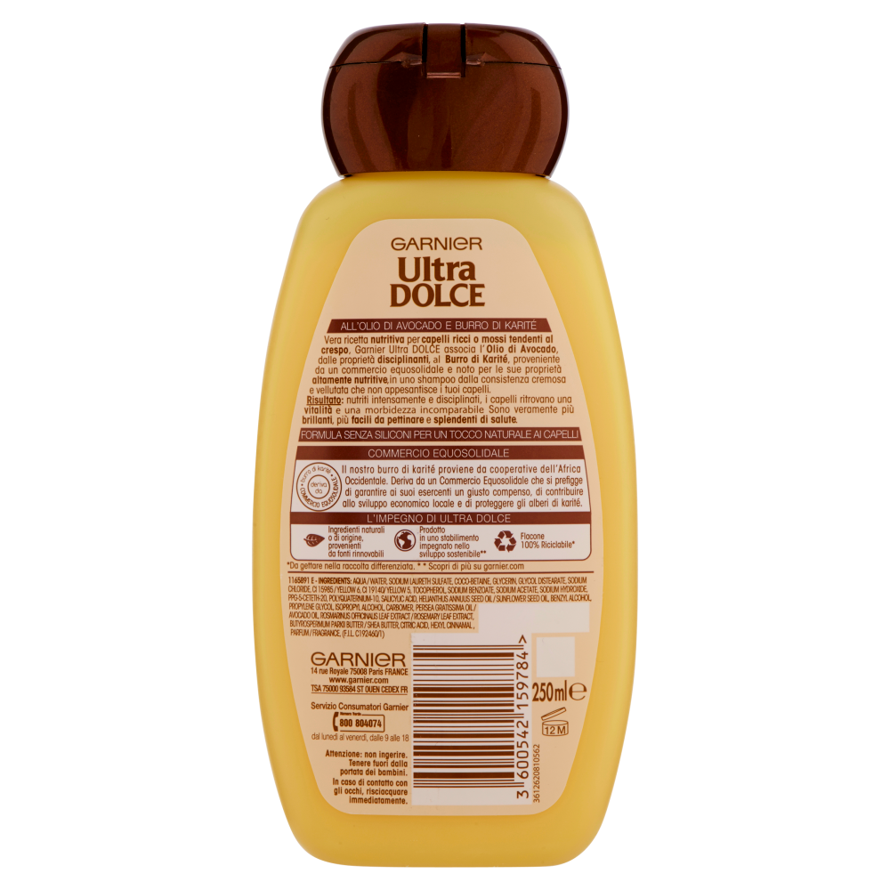 Ultra Dolce all'Olio di Avocado e Burro di Karit&eacute; Shampoo 250 ml, , large