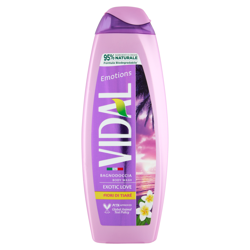 Vidal Emotions Bagnodoccia Exotic Love Fiori di Tiar&eacute; 500 ml, , large